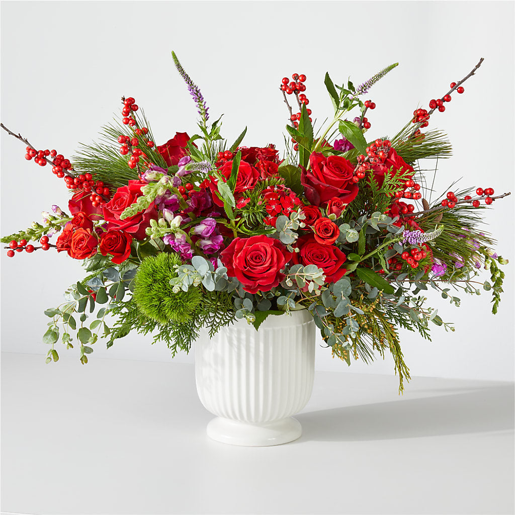 Big Red Bow Bouquet – Bella Fiore, Clermont FL