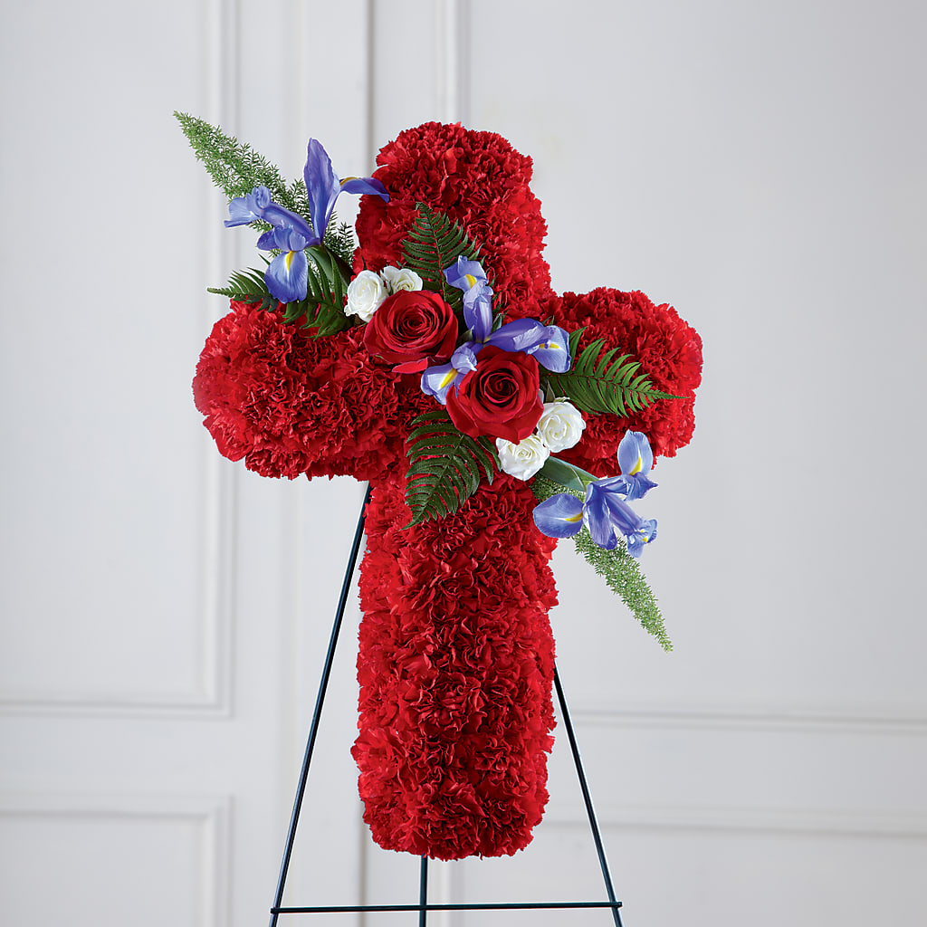 Faithful Hero Floral Cross – Bella Fiore, Clermont FL