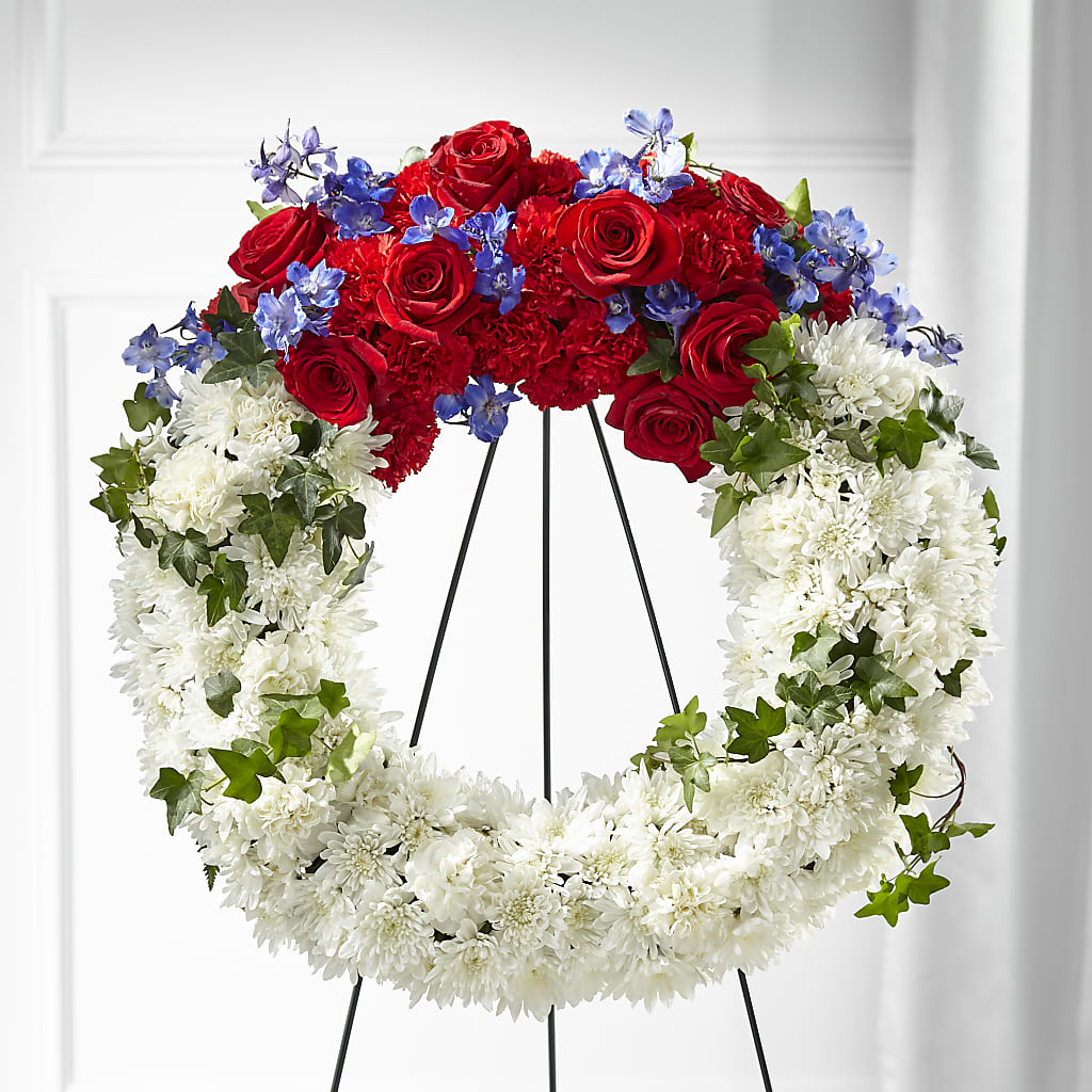 Patriotic Passion Wreath – Bella Fiore, Clermont FL