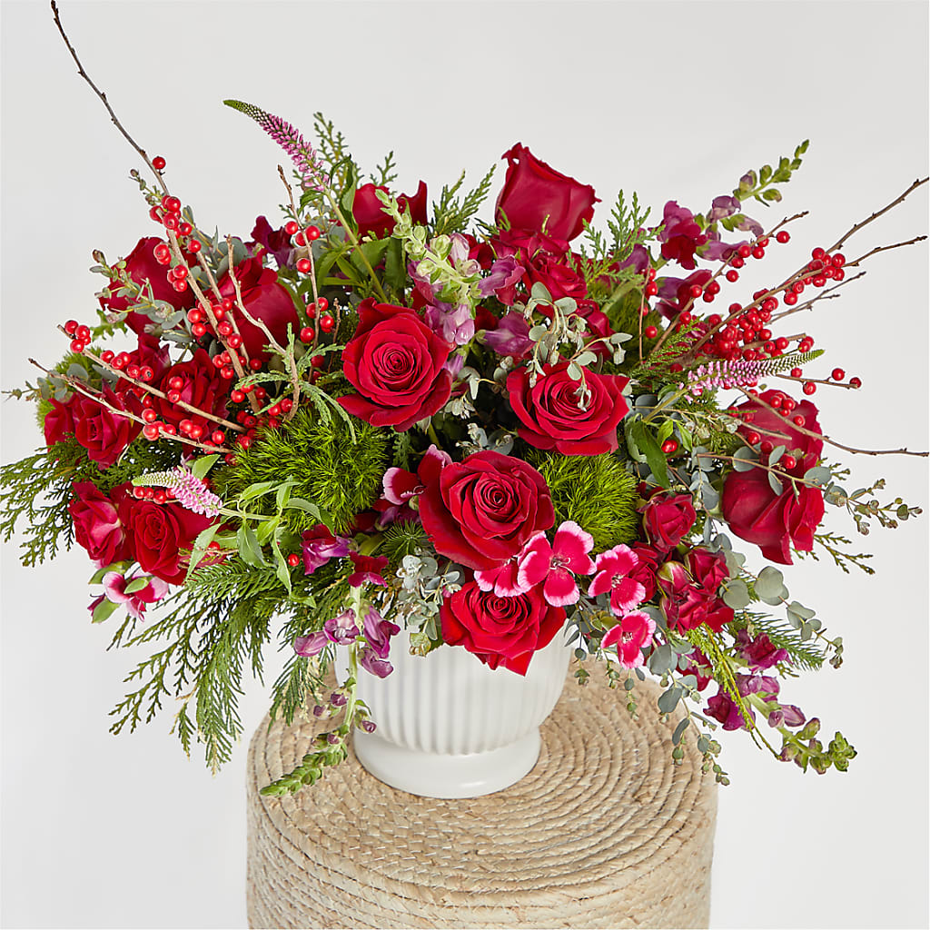 Big Red Bow Bouquet –  Bella Fiore, Clermont FL