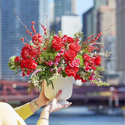 Big Red Bow Bouquet –  Bella Fiore, Clermont FL