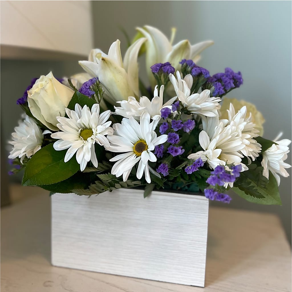 Beyond Blue Box Bouquet –  Bella Fiore, Clermont FL