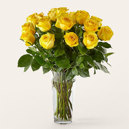 Long Stem Yellow Rose Bouquet –  Bella Fiore, Clermont FL