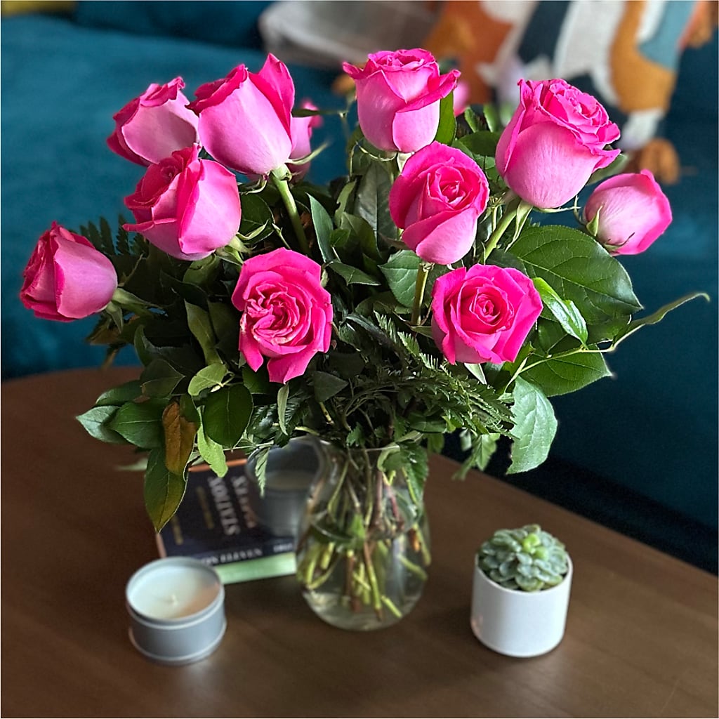 Long Stem Pink Rose Bouquet –  Bella Fiore, Clermont FL