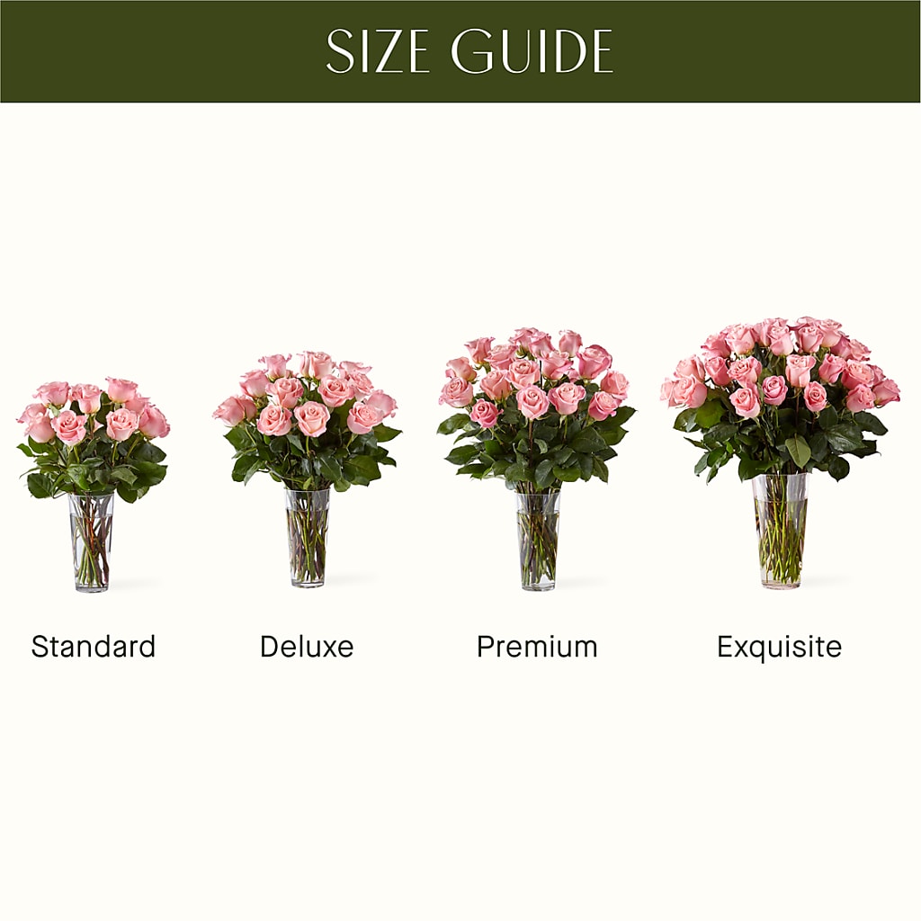 Long Stem Pink Rose Bouquet –  Bella Fiore, Clermont FL