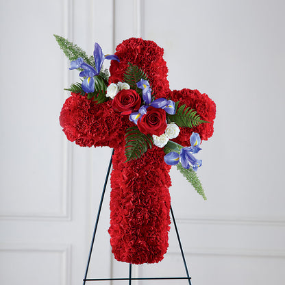 Faithful Hero Floral Cross –  Bella Fiore, Clermont FL