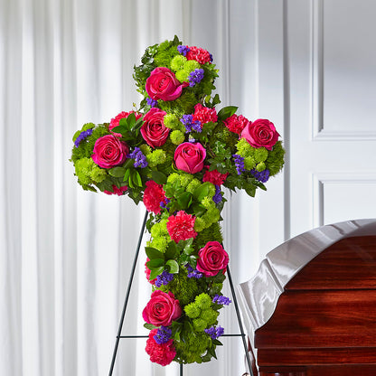 Tribute Rose Floral Cross –  Bella Fiore, Clermont FL